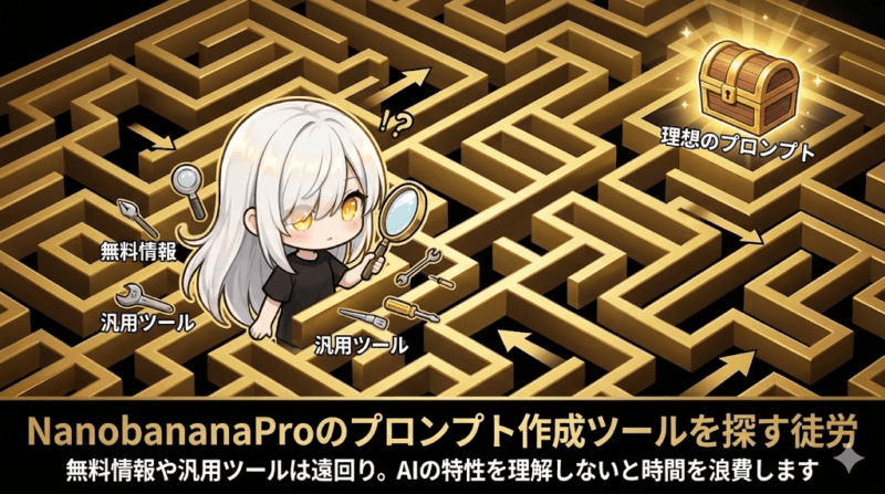 NanobananaProのプロンプト作成ツールを探す徒労